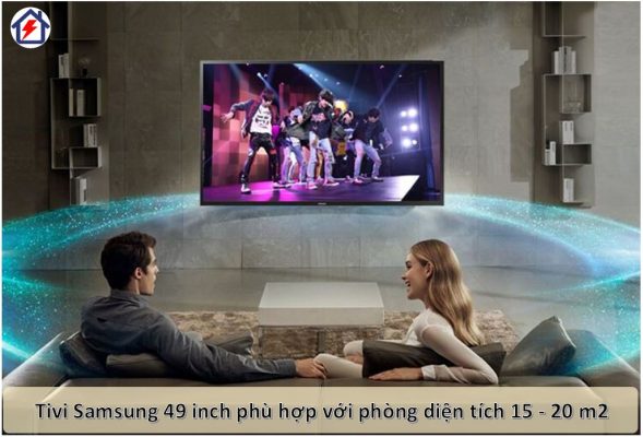 5. Diện tích lắp đặt Tivi Samsung 49 inch phù hợp là bao nhiêu?
