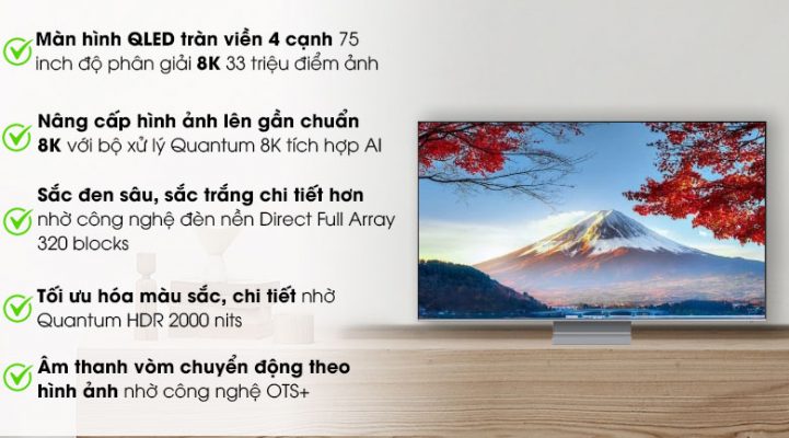 7. Tivi Samsung 75 inch có những tính năng nổi bật nào?