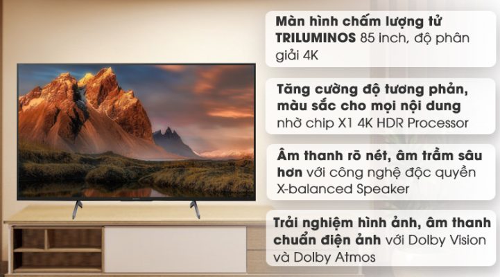 7. Tivi 85 inch hãng Sony có những công nghệ hiện đại gì?