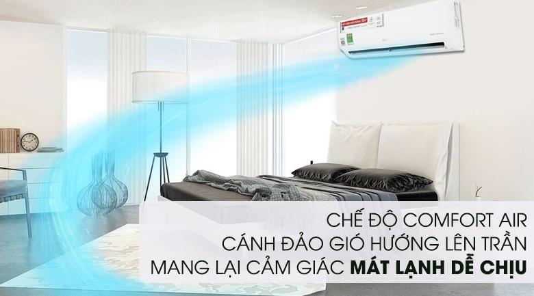 2. Điều hoà LG giá rẻ 9000BTU V10APH2 sở hữu chế độ thổi gió Comfort Air mang lại cảm giác dễ chịu