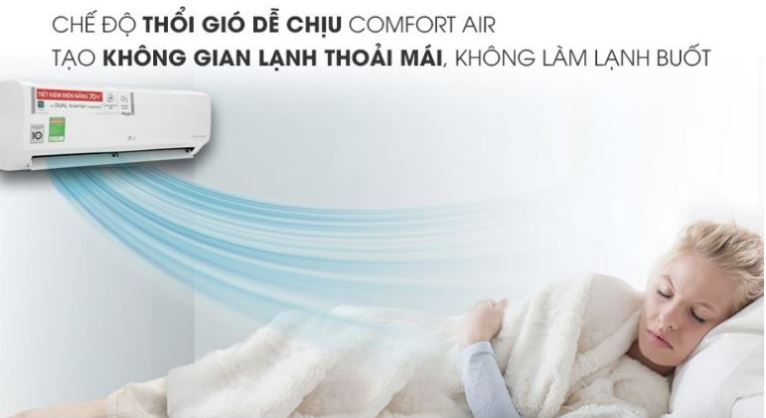 4. Chế độ gió thổi Comfort Air dễ chịu trên máy lạnh V10APIUV 1 chiều inverter UV