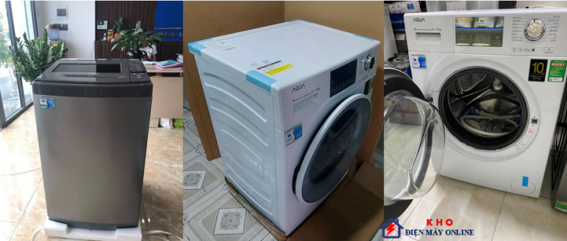 Hình ảnh lắp đặt máy giặt Aqua thực tế