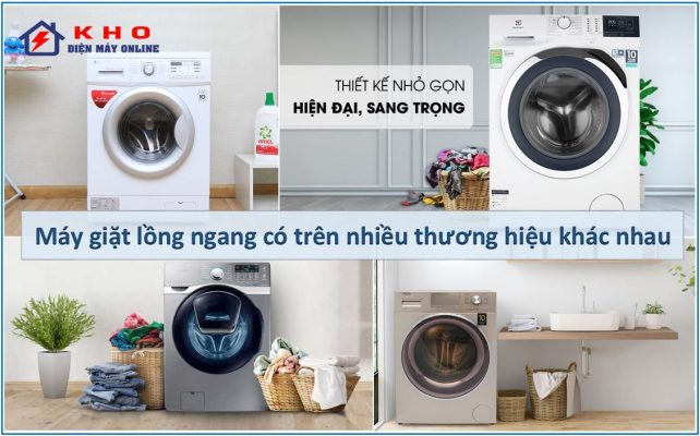 6. Máy giặt lồng ngang có ở nhiều thương hiệu máy giặt nổi tiếng