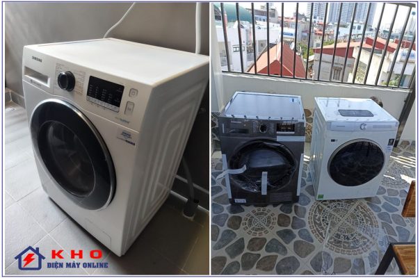 7. Hình ảnh giao máy giặt sấy Samsung cho khách hàng - Kho điện máy online