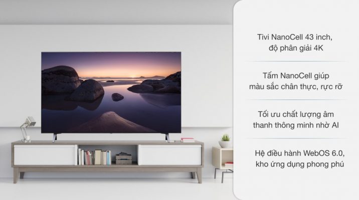 Smart Tivi LG 43 Inch 4K Nanocell 43NANO75TPA