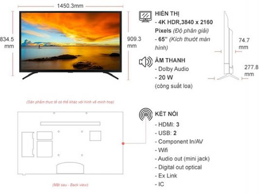 Android Tivi Casper 65 inch 65UG6000