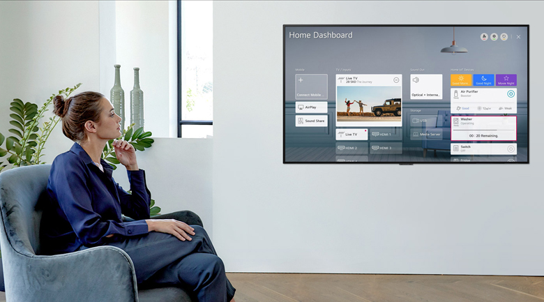 Bến Tivi LG giá rẻ thành trung tâm kết nối và điều khiển các thiết bị trong nhà thông qua ThinQ AI