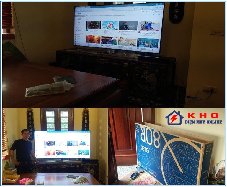 10. Hình ảnh lắp đặt tivi Oled cho khách