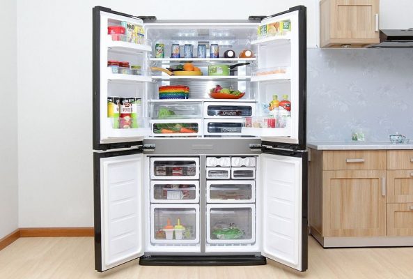 8. Dòng tủ lạnh 4 cửa có kích thước bao nhiêu?
