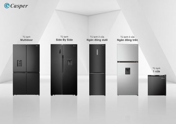Tủ lạnh Casper đa dạng dung tích 