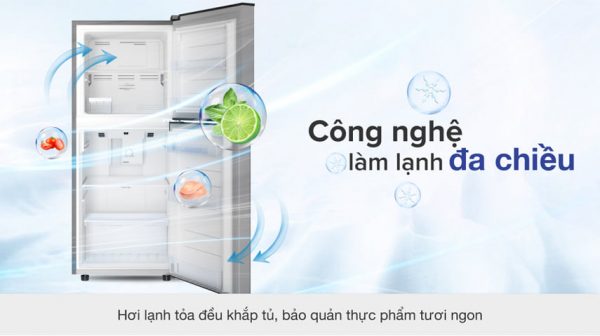3. Tủ lạnh Casper 200lit RT-215VS sở hữu công nghệ làm lạnh đa chiều hiện đại