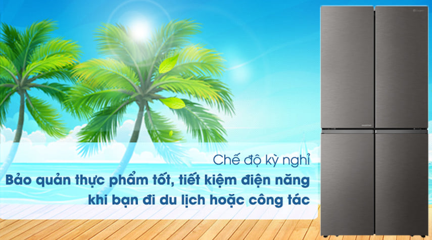 6. Tủ lạnh có khả năng khử mùi, ngăn nấm mốc với chức năng Holiday