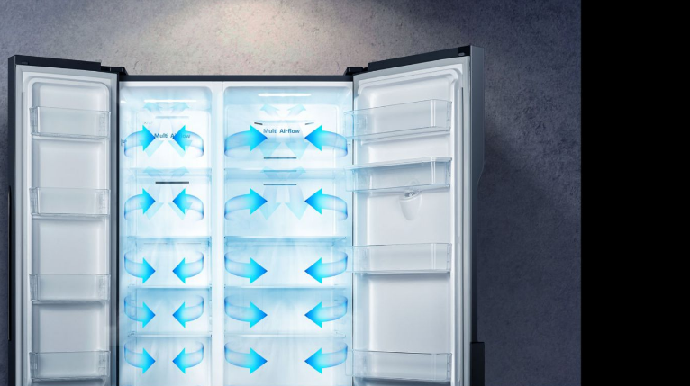 2. Hệ thống dàn lạnh độc lập và công nghệ làm lạnh đa chiều trên tủ lạnh Casper RS-570VBW RS-570VBW