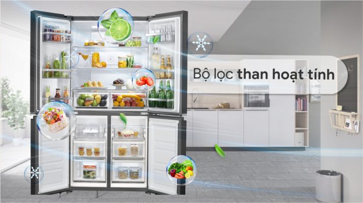 Tủ lạnh Whirlpool WFQ590NBGV trang bị bộ lọc than hoạt tính