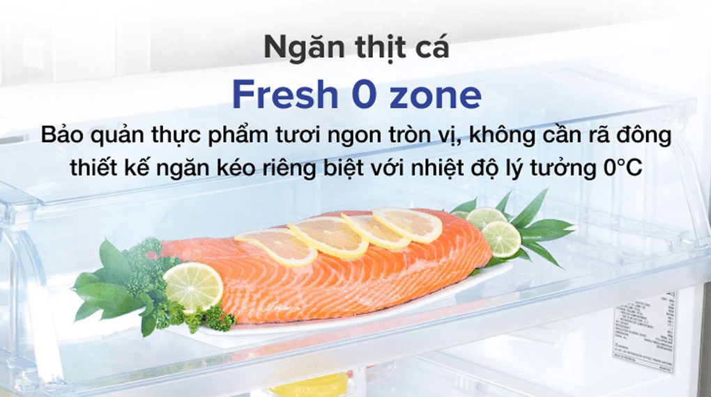 5. Ngăn chứa Fresh 0 Zone giúp bảo quản thực phẩm sống tươi ngon