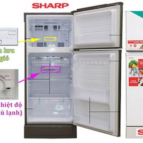 Cách chỉnh nhiệt độ tủ lạnh Sharp J-tech Inverter, 4 cánh