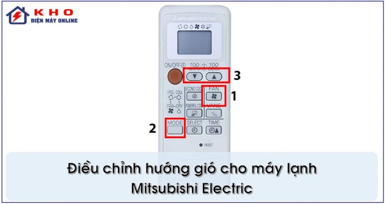 Cách điều chỉnh hướng gió cho máy lạnh Mitsubishi Electric