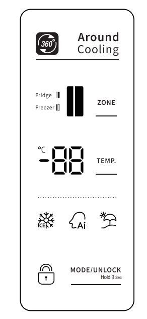 2. Cách sử dụng bảng điều khiển tủ lạnh Casper giá rẻ