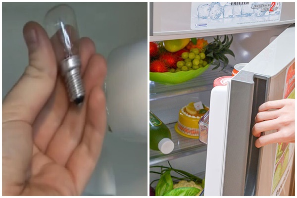 3. Cảnh báo khi thay đèn chiếu sáng trong tủ lạnh