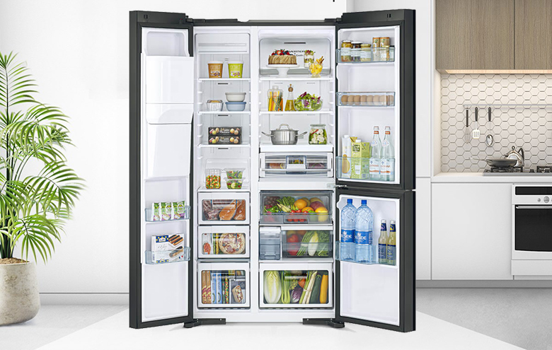 4. Tủ lạnh với dung tích 569 lít mang lại không gian lưu trữ rộng rãi, khoa học