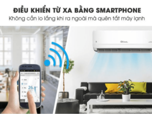 5. Máy lạnh Ecool có thể điều khiển điều hoà qua thiết bị điện thoại thông minh với tính năng kết nối wifi