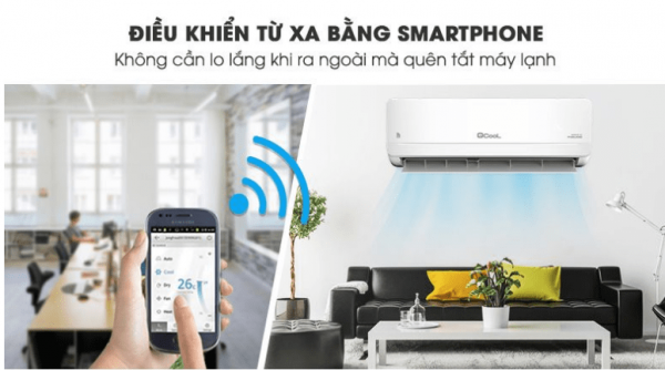 5. Máy lạnh Ecool có thể điều khiển điều hoà qua thiết bị điện thoại thông minh với tính năng kết nối wifi