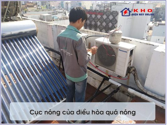 Điều hòa Mitsubishi Electric đang chạy bị ngắt do cục nóng quá nóng