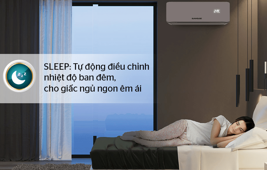 Chế độ thông minh Sleep của AW09C320 có thể tự điều chỉnh nhiệt độ
