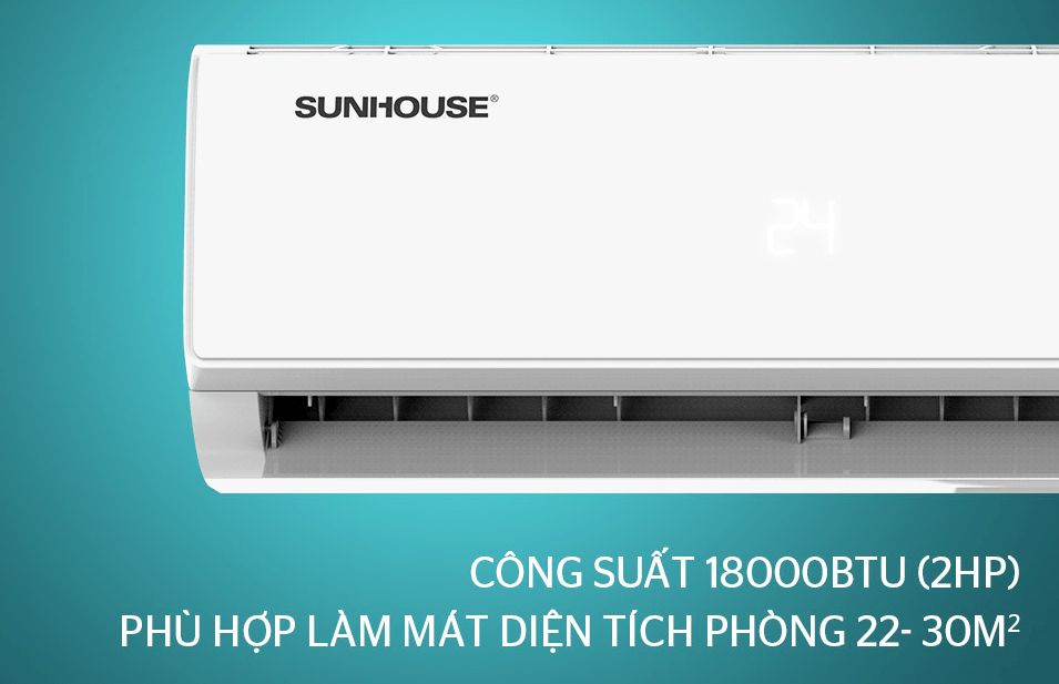 2. Máy lạnh Sunhouse inverter 2HP SHR AW18IC610 phù hợp phòng có diện tích từ 20 - 30 m2