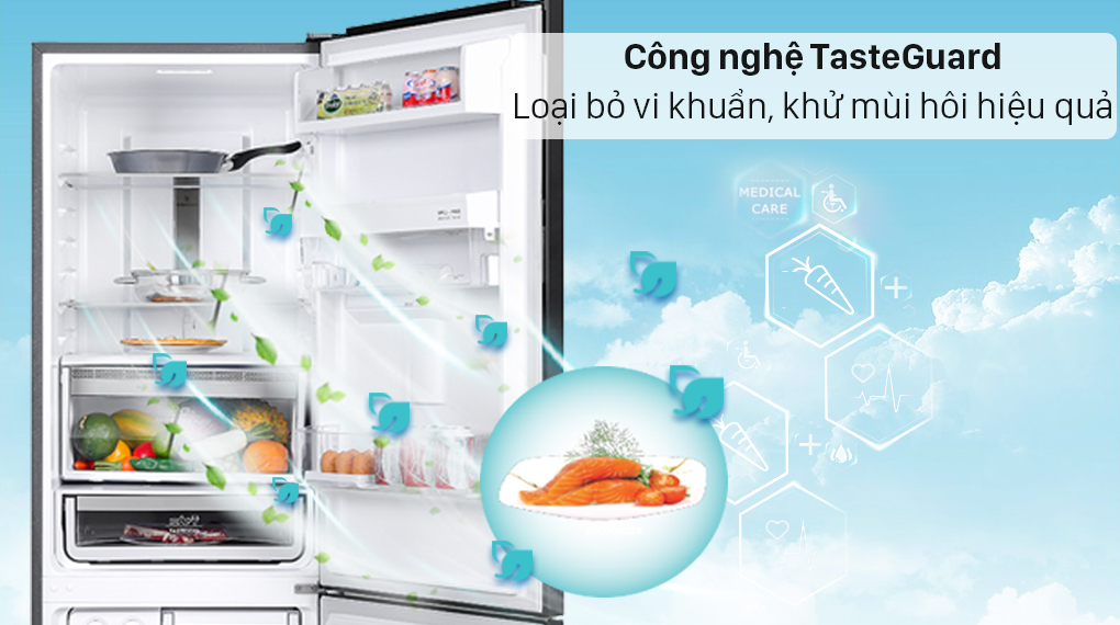 6. Công nghệ TasteGuard giúp loại bỏ mùi hôi và vi khuẩn hiệu quả