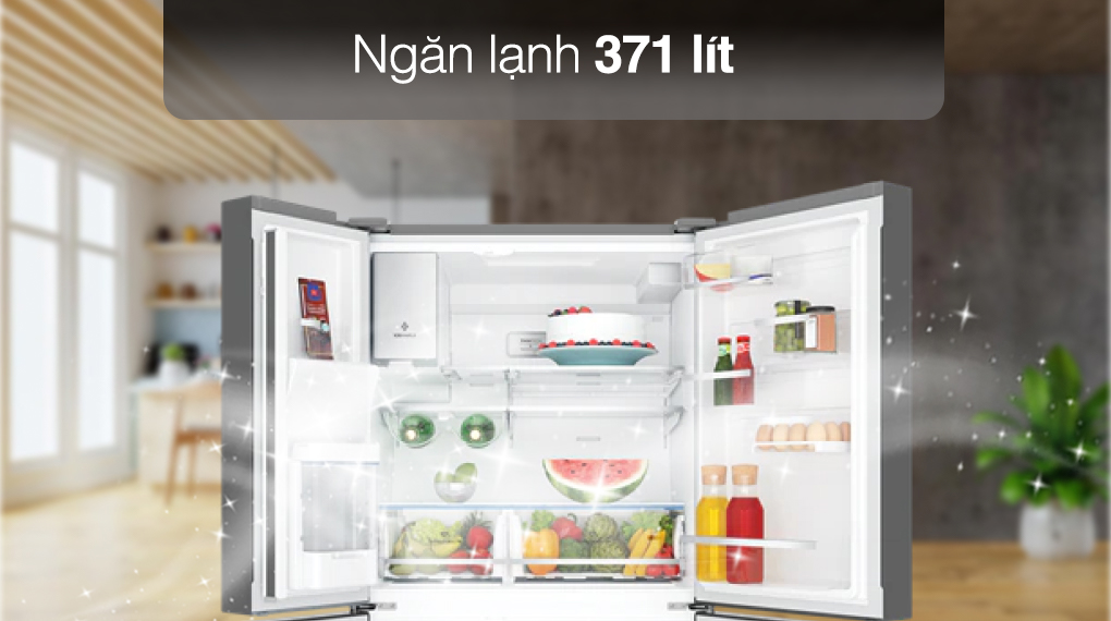 Tủ lạnh Electrolux EQE6879A-BVN - Độc đáo với kết cấu ngăn lạnh và ngăn đá hoàn toàn mới 