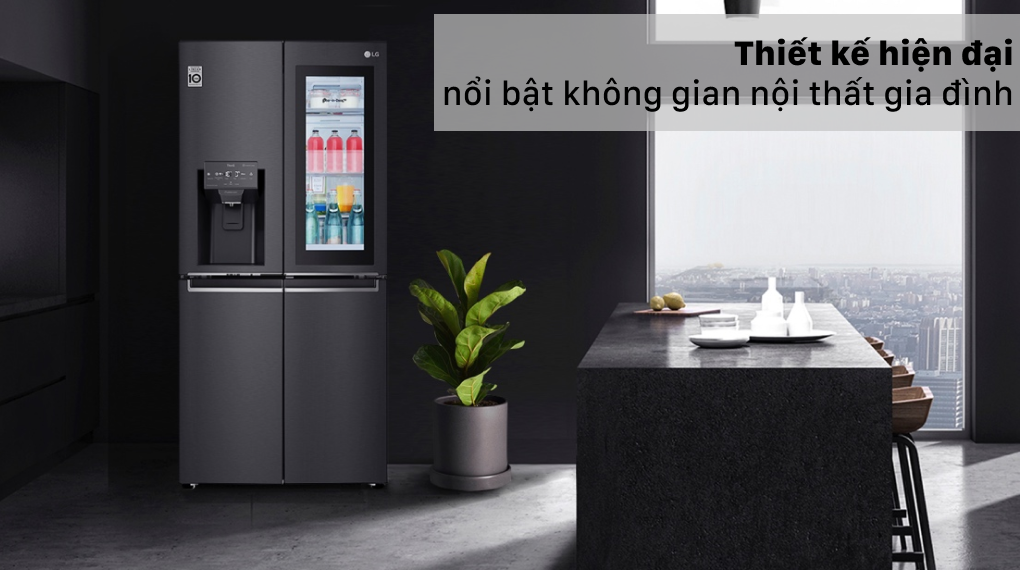 4. Tủ lạnh LG GR-X22MB có thiết kế hiện đại làm nổi bật không gian nội thất nhà bạn