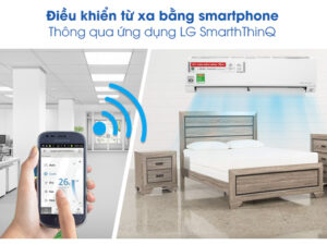7. Hiện đại hơn với ứng dụng LG SmartThinQ giúp điều khiển máy lạnh qua smartphone