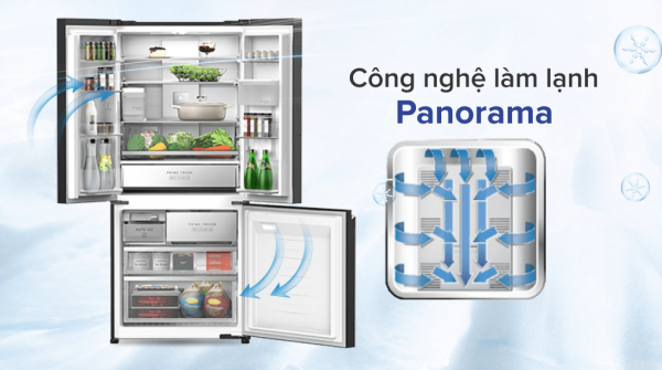 Tủ lạnh Panasonic Inverter NR-CW530XMMV làm lạnh đều khắp tủ