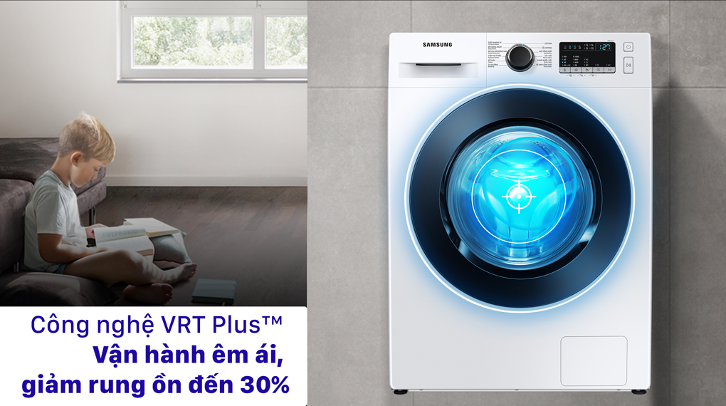 Máy giặt sấy Samsung WD95T4046CE/SV - Công nghệ VRT Plus™ chống rung, giảm tiếng ồn