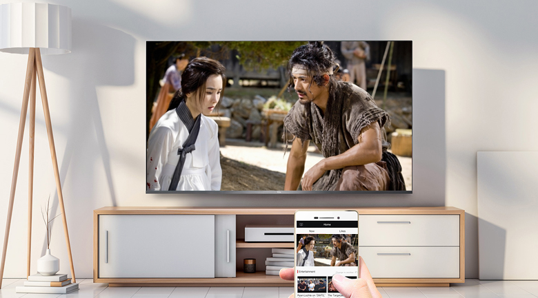 Trình chiếu màn hình điện thoại lên tivi TCL nhờ ứng dụng Google cast