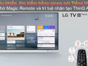 Tivi 65Nano75TPA có thể tìm kiếm thông tin nhanh hơn bằng giọng nói qua Remote đa nhiệm