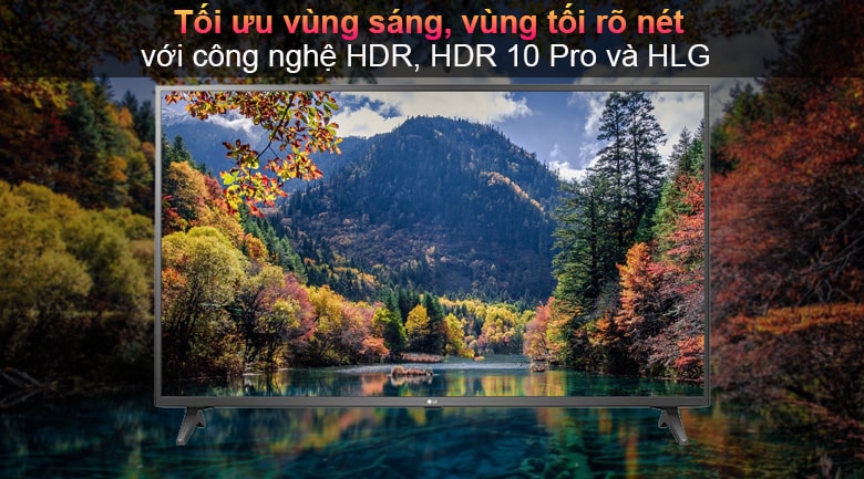 Công nghệ HDR, HDR 10 Pro và HLG giúp hình ảnh được tối ưu vùng sáng, tối rõ nét nhất