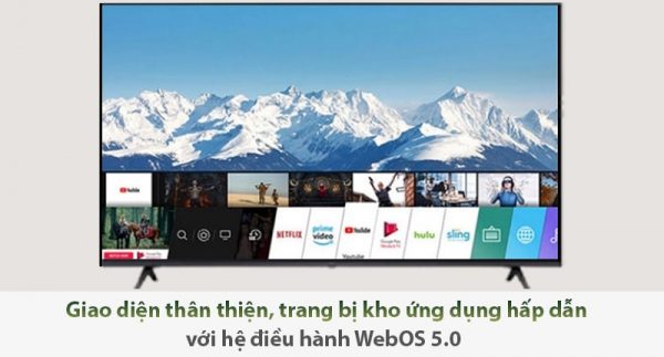 Giao diện tivi thân thiện, dễ dùng với hệ điều hành WebOS 5.0