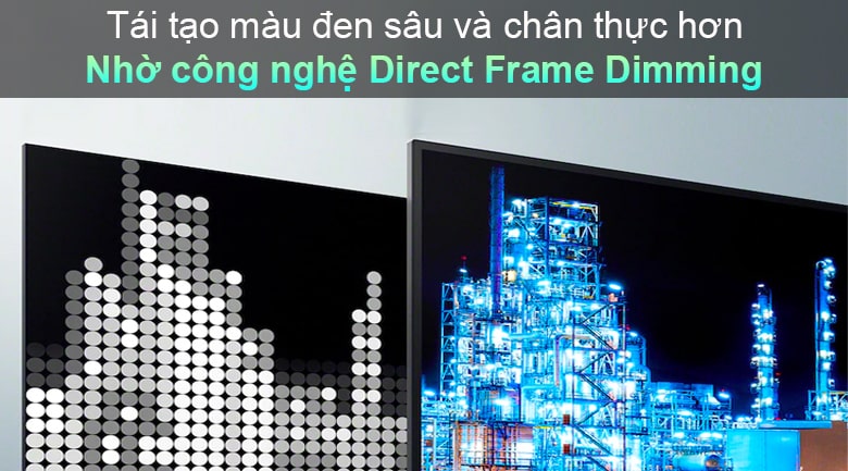 3. Triluminos Pro và Direct LED Frame Dimming giúp tái tạo dải màu rộng hơn, đen và sâu hơn