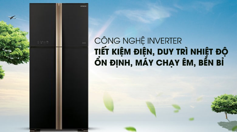 4. Tủ lạnh Hitachi R-FW650PGV8 Tiết kiệm điện tốt