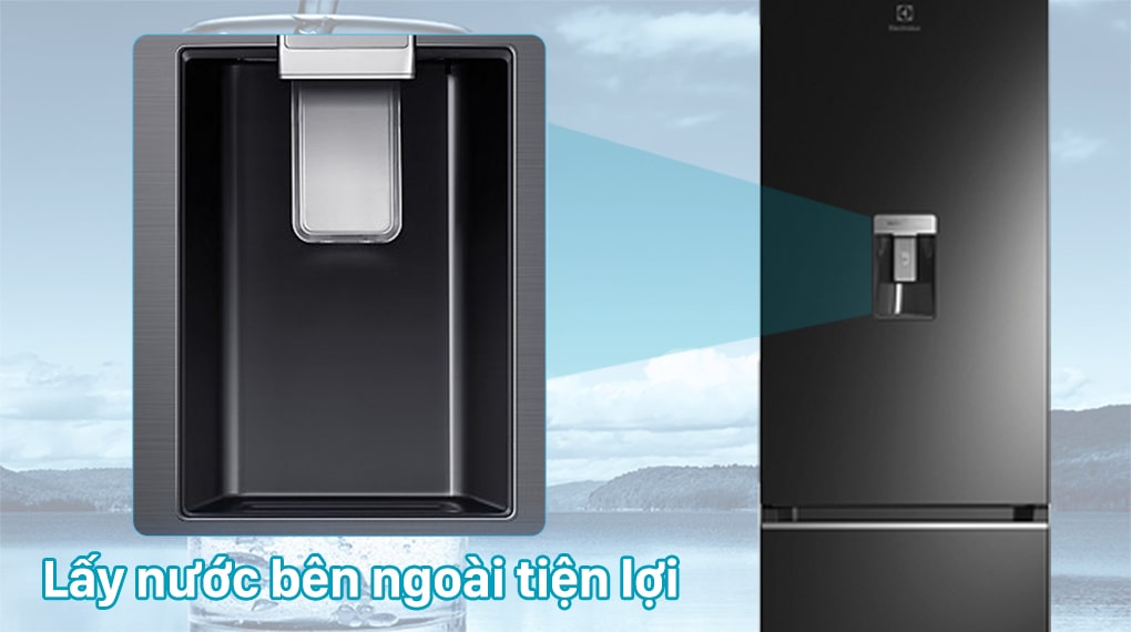 7. Tủ lạnh Electrolux được thiết kế lấy nước bên ngoài tiện dụng