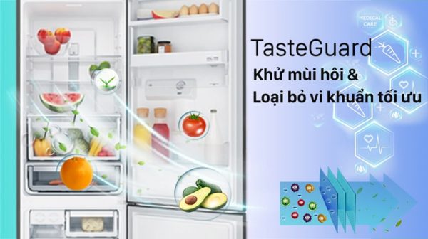 4. Tủ lạnh EBB3702K-H sở hữu công nghệ diệt khuẩn hiện đại Tasteguard