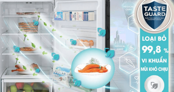 8. Tủ lạnh ETB3440K-A giá rẻ khử mùi hôi hiệu quả nhờ công nghệ TasteGuard