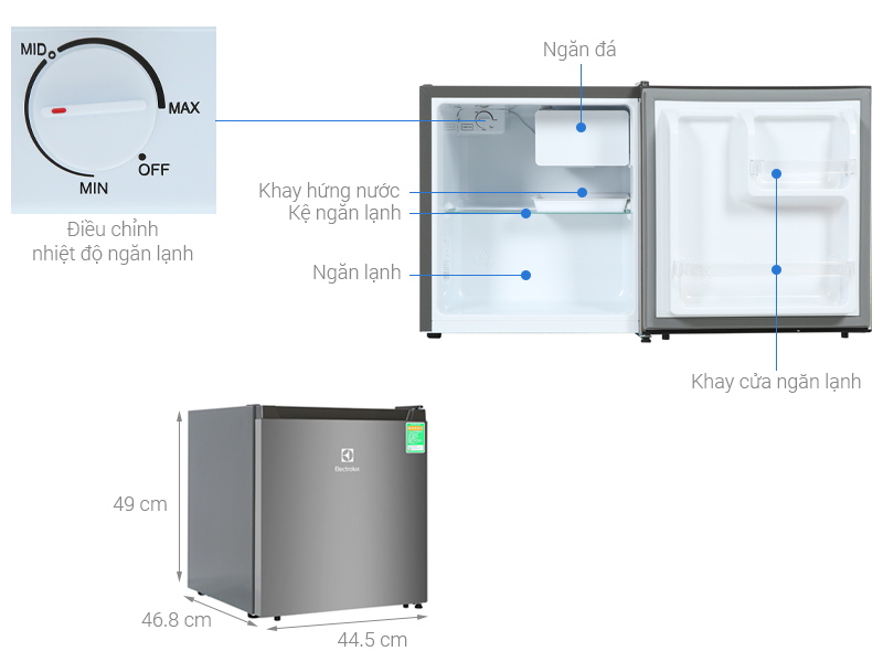 5. Chi tiết thông số kỹ thuật của chiếc tủ lạnh EUM0500AD-VN