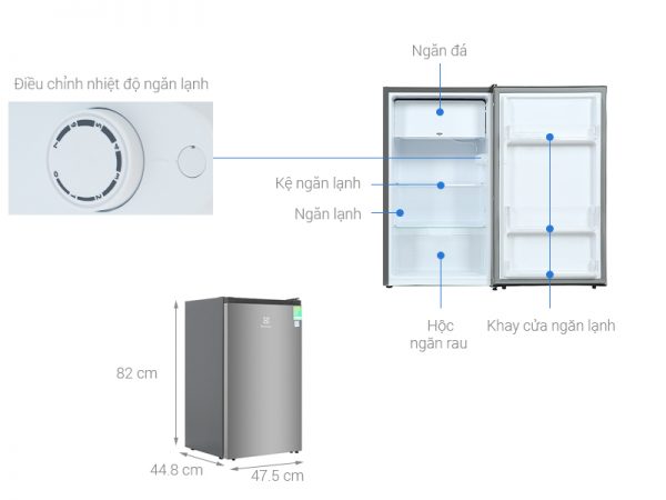 1. Thông số kỹ thuật tủ lạnh Electrolux 94 Lít EUM0930BD-VN