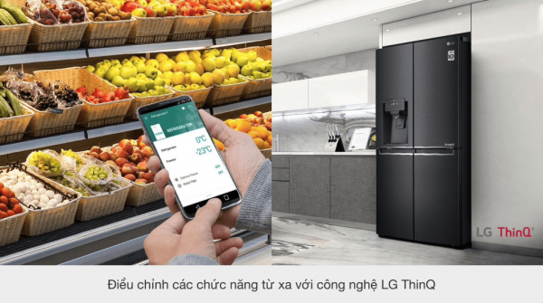 5. Có thể điều khiển tủ lạnh LG trên thiết bị điện thoại thông minh
