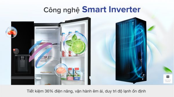 3. Công nghệ Inverter hiện đại siêu tiết kiệm được tích hợp trong tủ lạnh D257WB