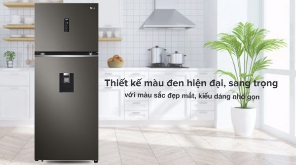 1. Tủ lạnh LG 374 Lít GN-D372BL inverter có thiết kế nhỏ gọn, phù hợp với mọi không gian bếp
