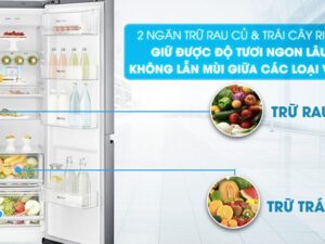 7. Hiện đại và tiện nghi khi tủ lạnh GR-D257JS có ngăn cân bằng ẩm 2 chế độ™